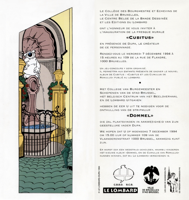 Carton d'invitation 'Cubitus' de Dupa