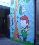 Réalisation du mural de Ulf K. à Turnhout