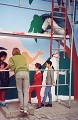 rueProsperite1 * <b>Rue de la Prosperité</b> (mur gauche cours intérieure de logements sociaux)</font><br />
et <a href='http://bonnevie.vgc.be/' title='la Maison de Quartier Bonnevie ASBL - Buurthuis Bonnevie VZW' target='_blank'><font color='#0000CC'>la Maison de Quartier Bonnevie ASBL - Buurthuis Bonnevie VZW</font></a><br />
rue de la Prosperité - 1080 Bruxelles.<br />
Projet et réalisation: Oreopoulos G., Vandegeerde D.  et les enfants des logements sociaux.<br />
Septembre 1999.<br />
Superficie ±90 m² (2 murs).<br /> * 1176 x 1782 * (365KB)